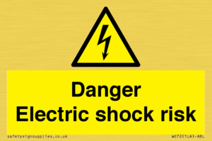Danger Electric shock risk